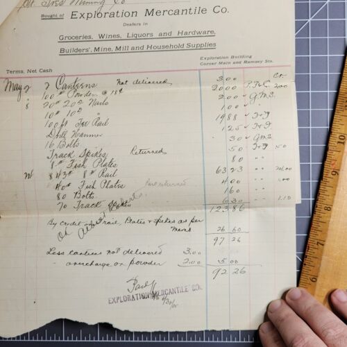 1905 St. Ives Gold Mining Co. Exploración Mercantil Membrete Goldfield NV - Imagen 10 de 10