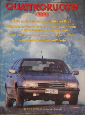 Vierrad 424 1991 Wie geht und wie Fiat Croma Nutzfahrzeug - Einsatz im Anhang