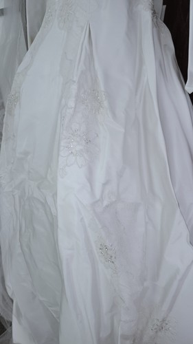 Wunderschönes 60er oder 70er Vintage Brautkleid Satin Spitze mit 103" Schleier Small XS - Bild 11 von 20