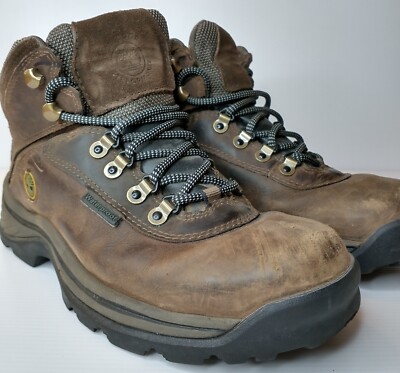 Timberland Waterproof Hiking Boots Leather White Ledge  Women's Size 7.5 M Brown