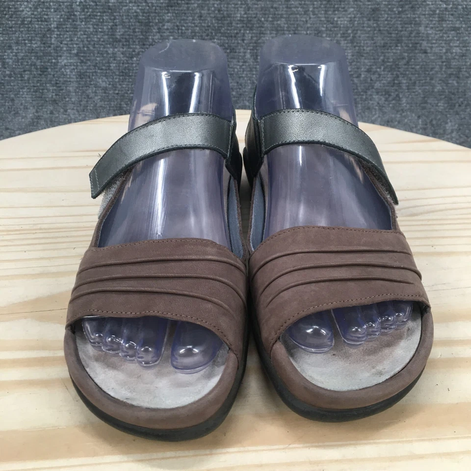 Zapatos Naot para mujer 37 punta abierta Mary Jane planos cómodos marrón gris gancho y lazo Foto 4 de 4