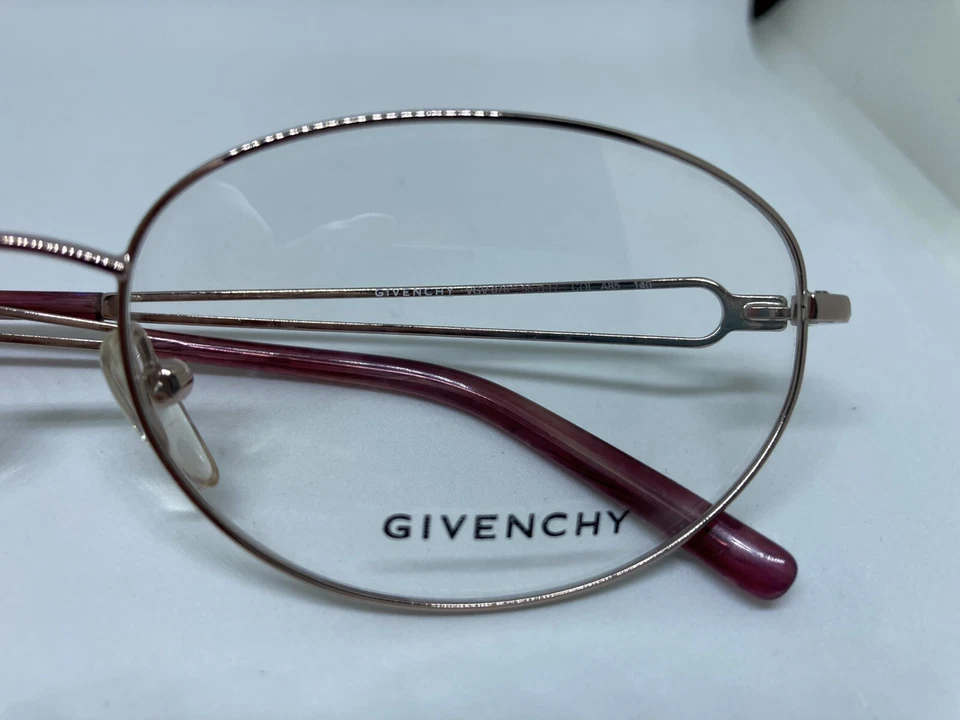 GIVENCHY VGV076 occhiali da vista vintage donna metallo argento silver glasses - Immagine 4 di 4