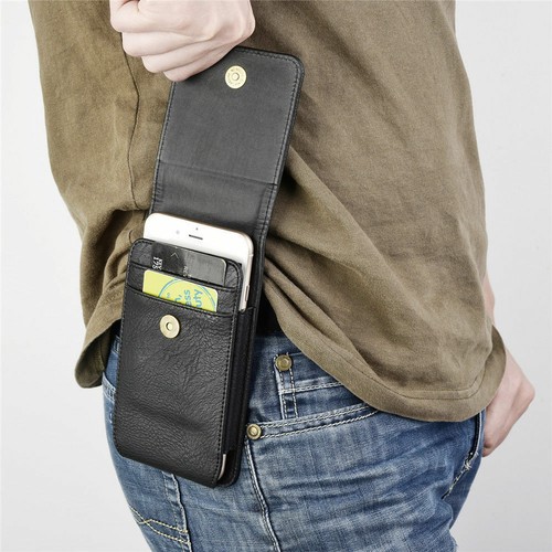 FOR IPHONE 11 PRO X XS S8 S9 S10 VERTICAL LEATHER POUCH COVER HOLSTER CASE - Picture 11 of 20