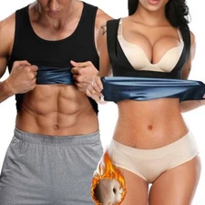 Sauna Sweat Vest for Men Women Compression Tank Top Workout Body Shaper Thermal