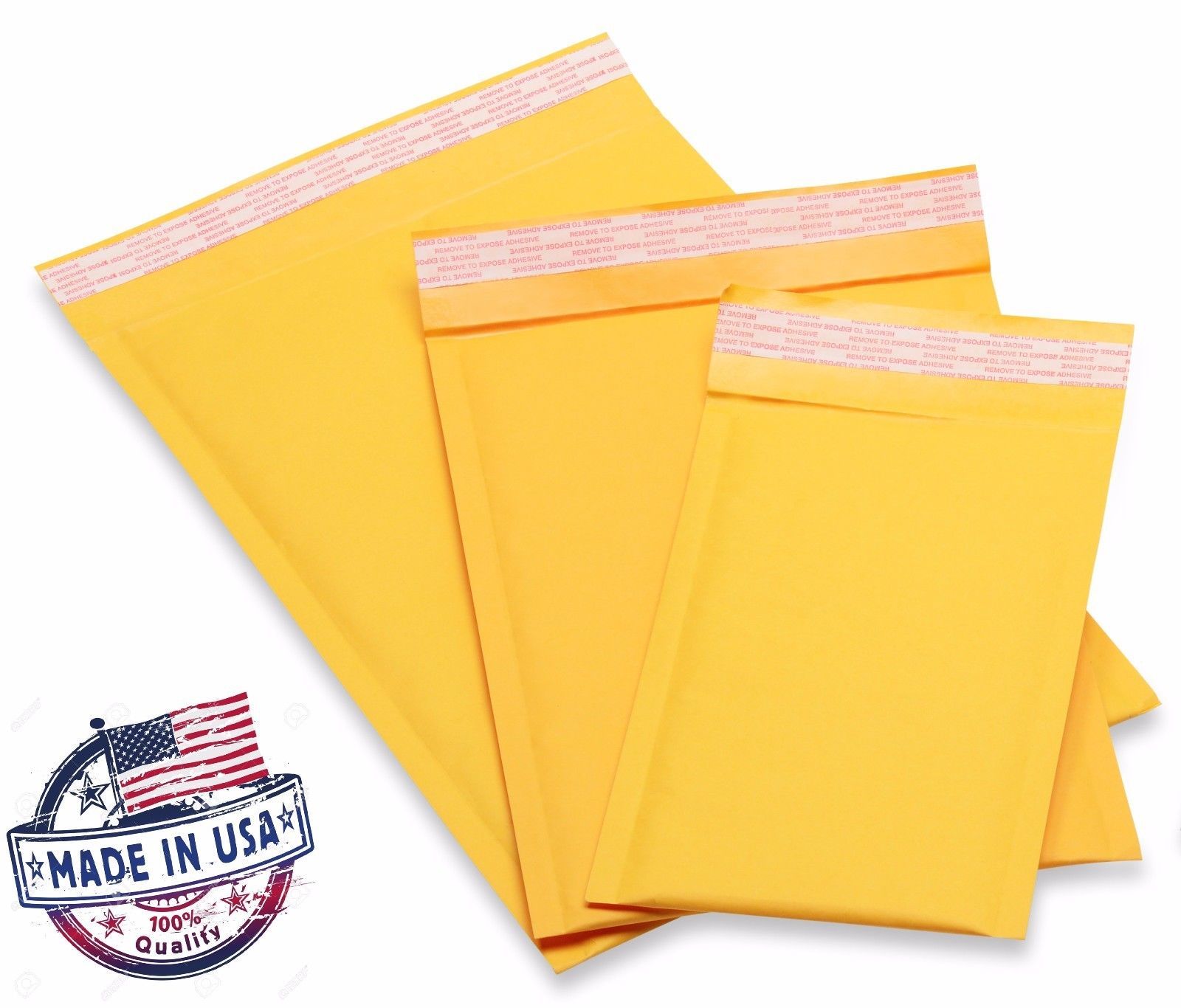 Yellow Kraft Air Bubble Mailer Padded Envelope Size 0 1 2 3 4 5 6 7 00