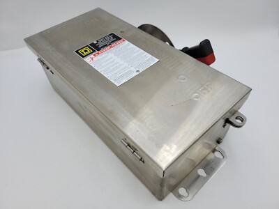 Square D H361NDS Fusible Disconnect Switch 30A 600V 3P 3PH Type 3R Stainless