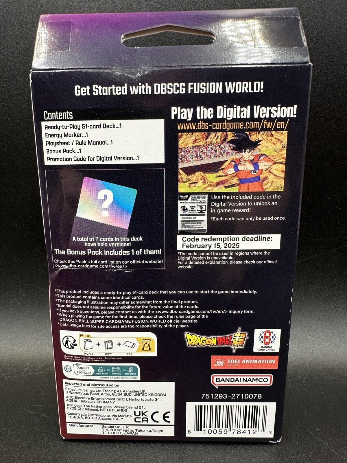 Thumbnail - Dragon Ball Super Tcg Fusion World Starter Deck Fs01 Son Goku