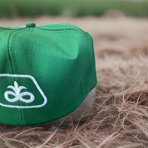 Vintage K-Products PIONEER SEED Green & White Snapback Trucker Hat Cap - Picture 3 of 9