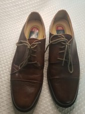 Chaps 96-7707 Mens Shoes Size 9.5M Leather Lace Up Cap Toe Casual Dress Brown