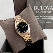 Bulova Surveyor 97P156 Diamond Grey-Rose Gold Quartz Stainless Women's Watch