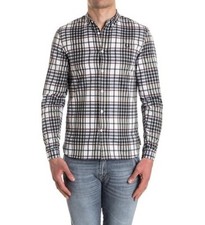 Image of Fred Perry Men's Cotton Twill Button Down Multi Check Shirt - XL