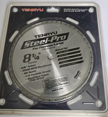 Tenryu PRF-21048BW Steel-Pro 8-1/4-Inch Steel Cutting Carbide Tipped Saw Blade