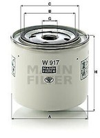 W 917 MANN-FILTER Filter, System Hydraulisch Von Arbeit FüR Daf, Heuliez, Indigo