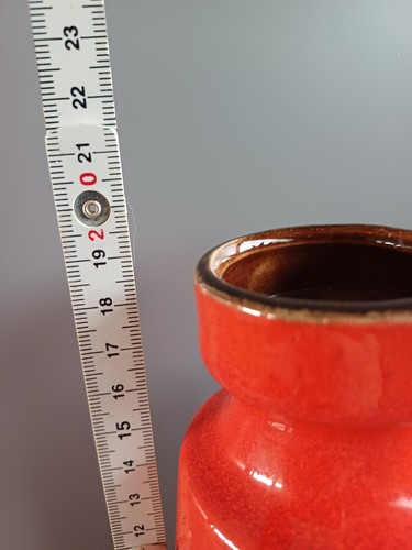 Scheurich Vase W.Germany 270-18, Rot-Braun, 18 cm, Vintage Keramik, Fat Lava - Bild 4 von 4