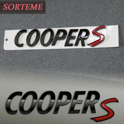 Gloss Black Red Cooper S Emblem Badge Logo Sticker Replace For MINI R53 R56 F56