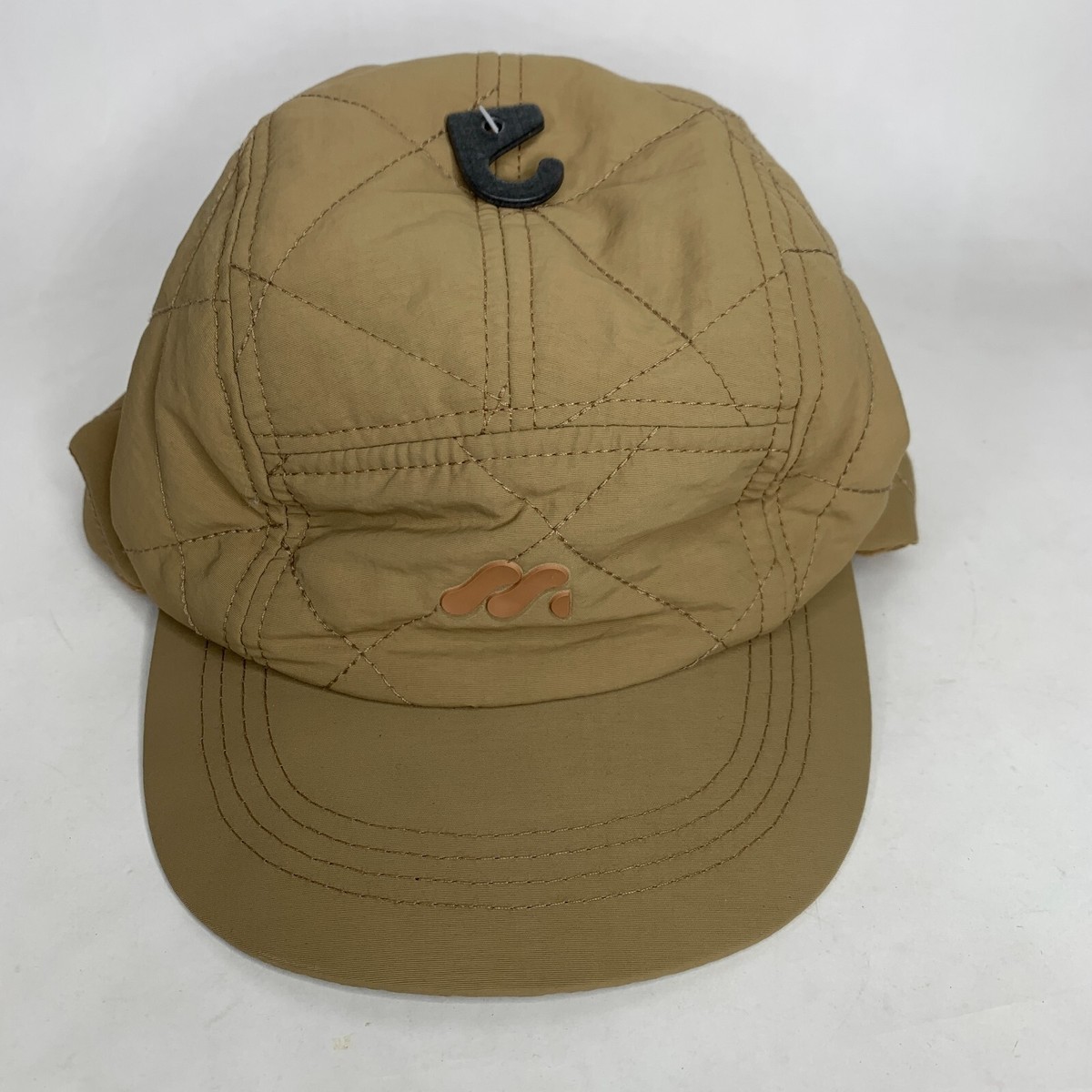 Zara Quilted Hat Kids 52cm Tan Padded Winter Cap Warm Fleece 