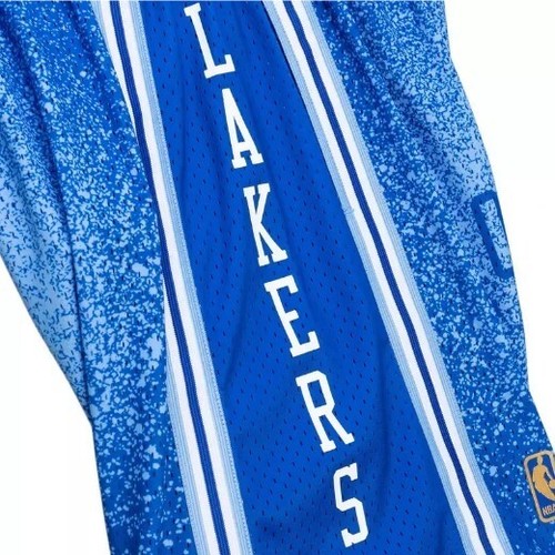 Los Angeles Lakers Shorts L Mitchell & Ness 1997 Swingman Spray Paint Basketball - Picture 4 of 4