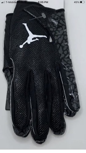 Nuevos Guantes de Fútbol Nike Jordan Jet 7.0 Negro Blanco Magnigrip Para Hombre Talla Pequeña $60 - Imagen 6 de 8