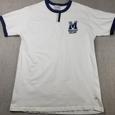 Vintage 80s Moravian College Third Street Ringer T-Shirt USA Made