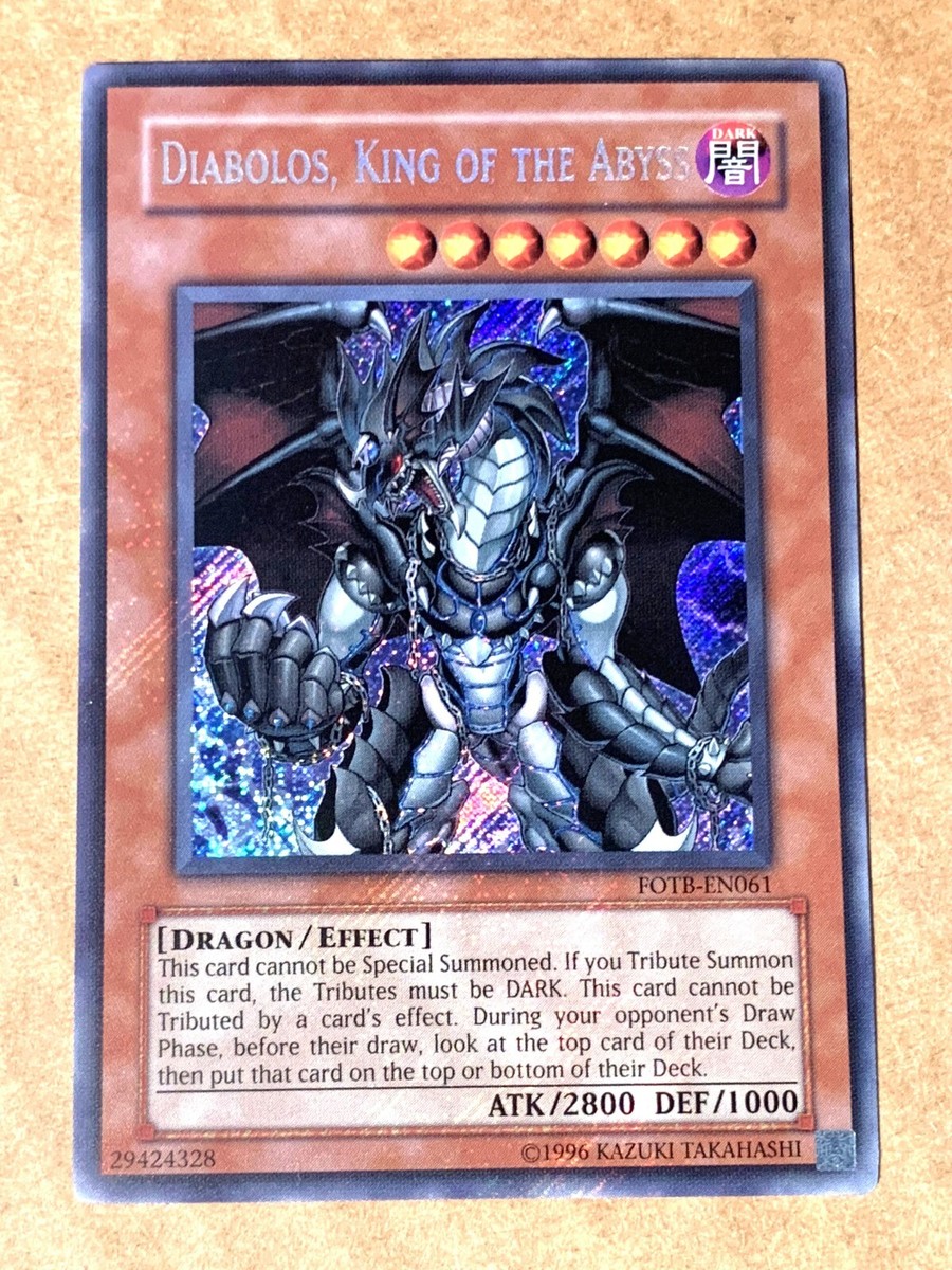 yugioh DIABOLOS, KING OF THE ABYSS FOTB-EN061 Unlimited Edition Near Mint