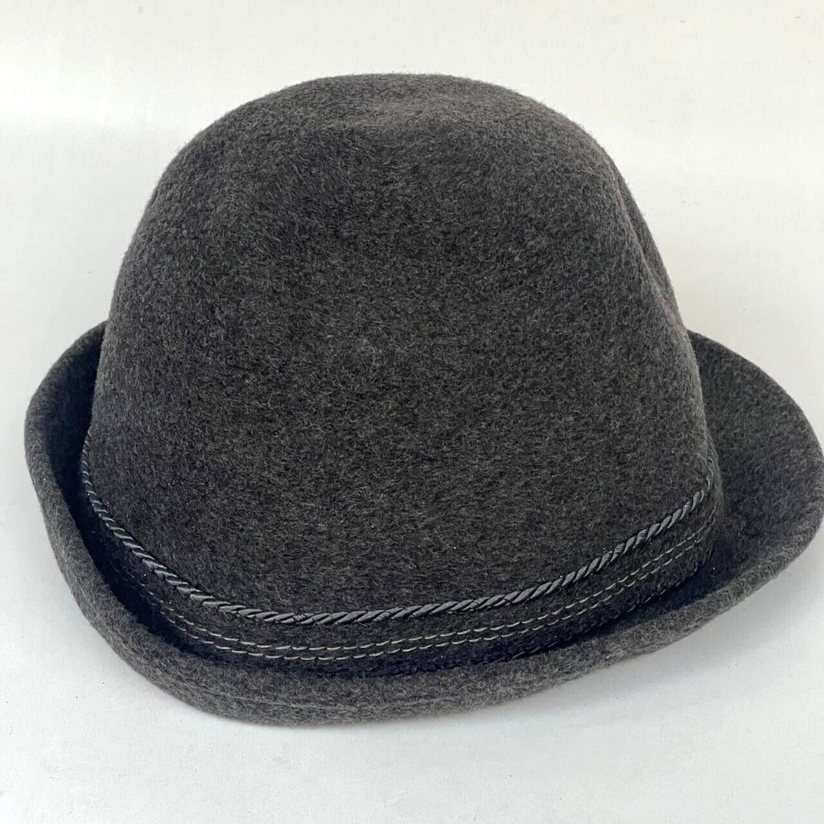 Vintage 1950s Lloyd Balke Mens Gray Mohay Wool Trilby Hat Fedora Approx. 54 cm View 4