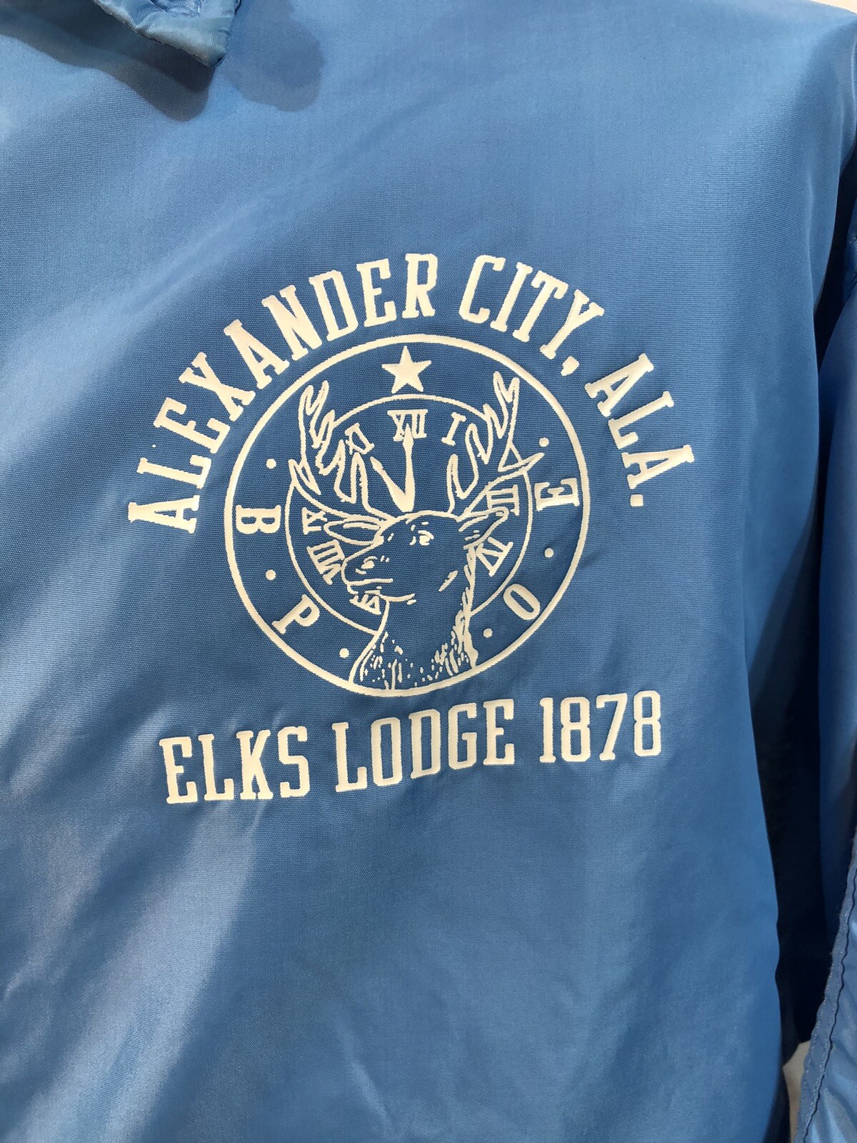 Vintage Alexander City Elks Lodge Snap Jacket Nylon A… Gem