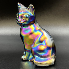 Fenton Carnival Glass Sitting Cat Figurine (G-66-3)