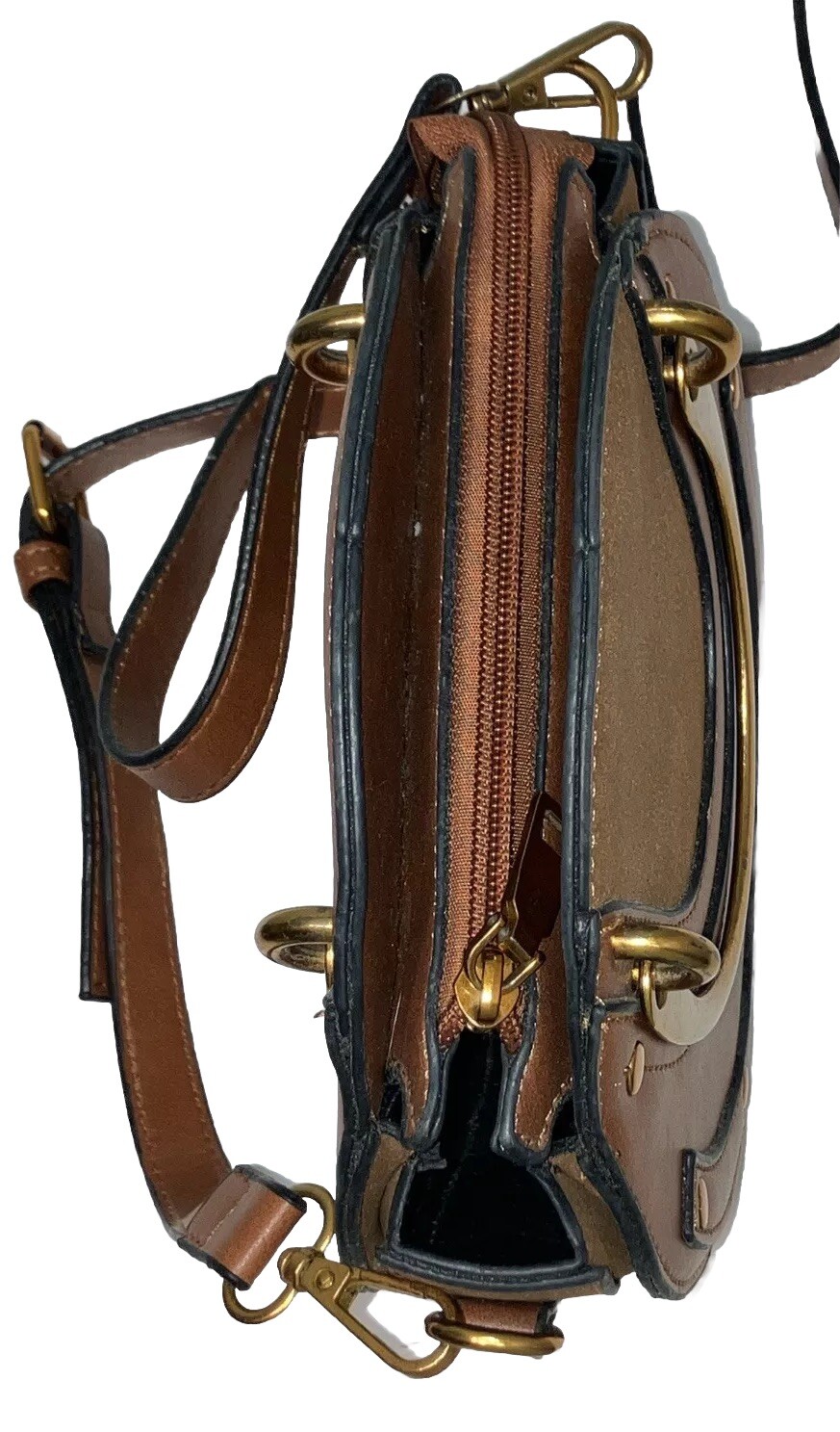 Small Cross Body Brown Round Pixie Bag Chloe Styl… - image 7