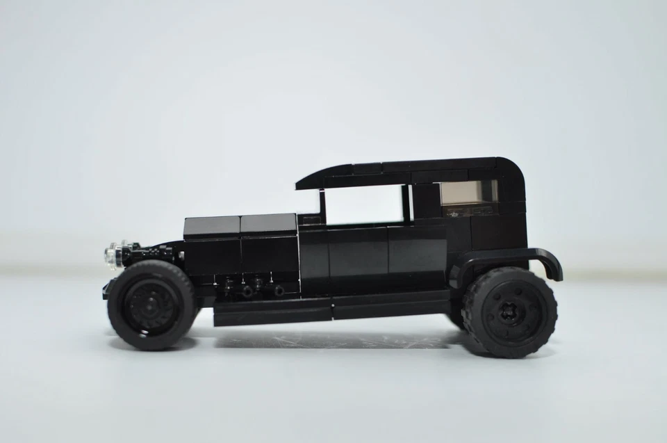 Sedán Tudor 1928 personalizado modelo Hot Rod negro construido compatible con ladrillos LEGO® Foto 2 de 4
