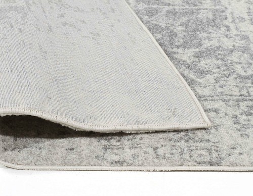 FORTUNA SILVER GREY MEDALLION ANTIQUE STYLE TRADITIONAL RUG RUNNER 80x400cm *NEW - Picture 5 of 5