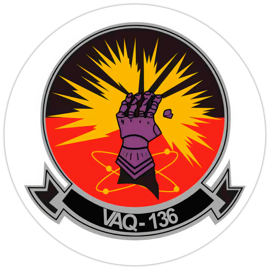 VAQ-136 'The Gauntlets' Bumper Sticker Military Vinyl Soldier Decal 5"