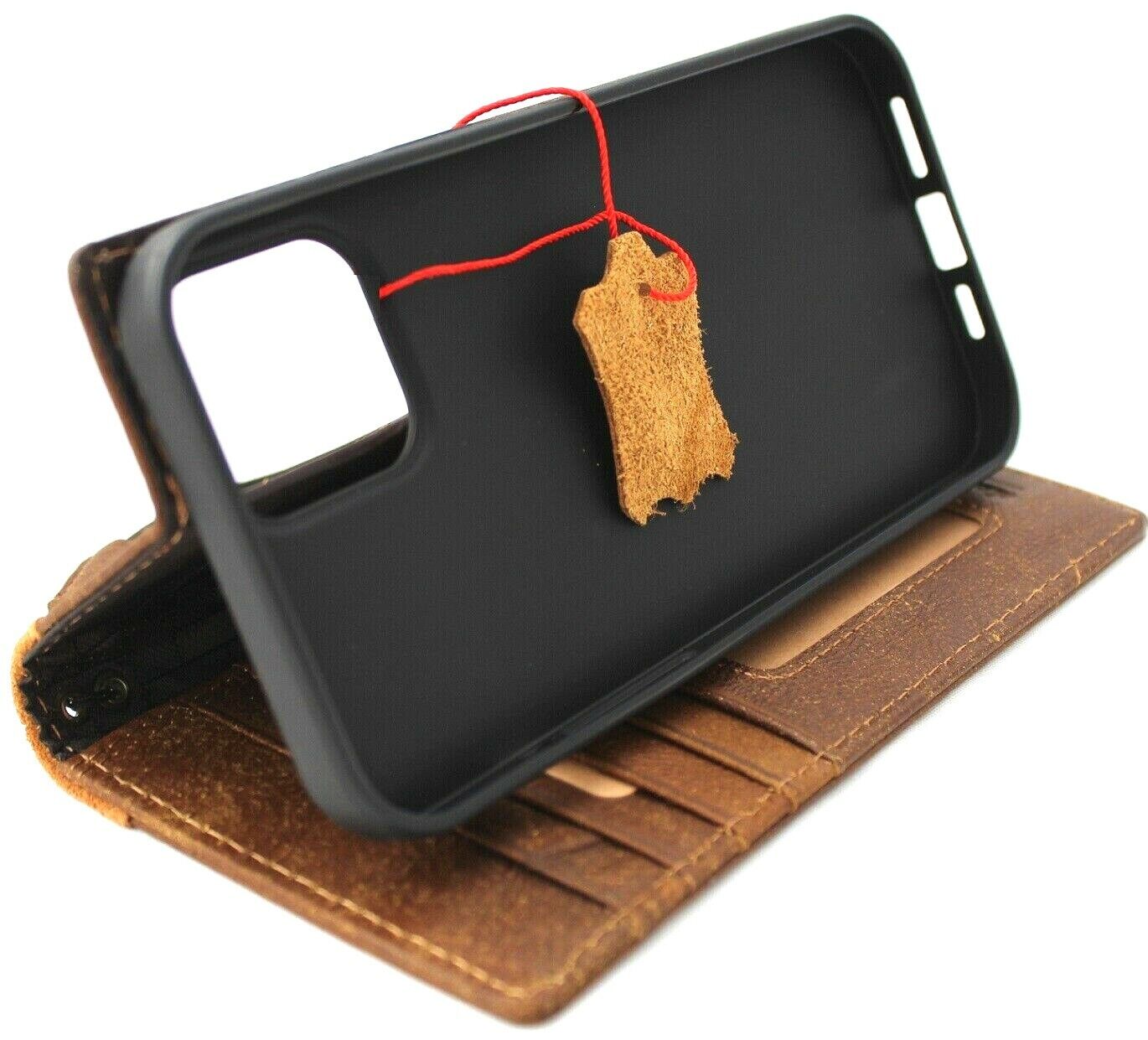 Image 61 - Genuine Suede Leather Case Fo Apple iPhone 12 Pro Max Wallet Vintage Cover Book