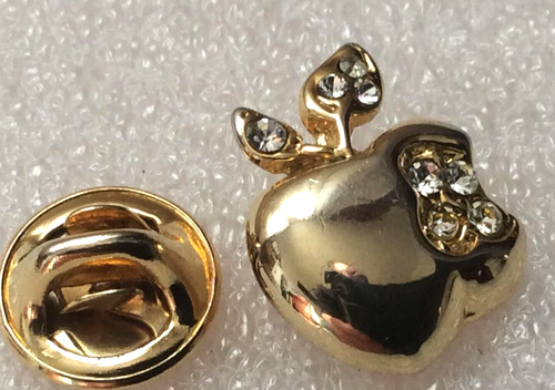 Pins Fantaisie Petit Cœur Doré Et Strass – Bijou Occasion, état à Vérifier Sur Photos