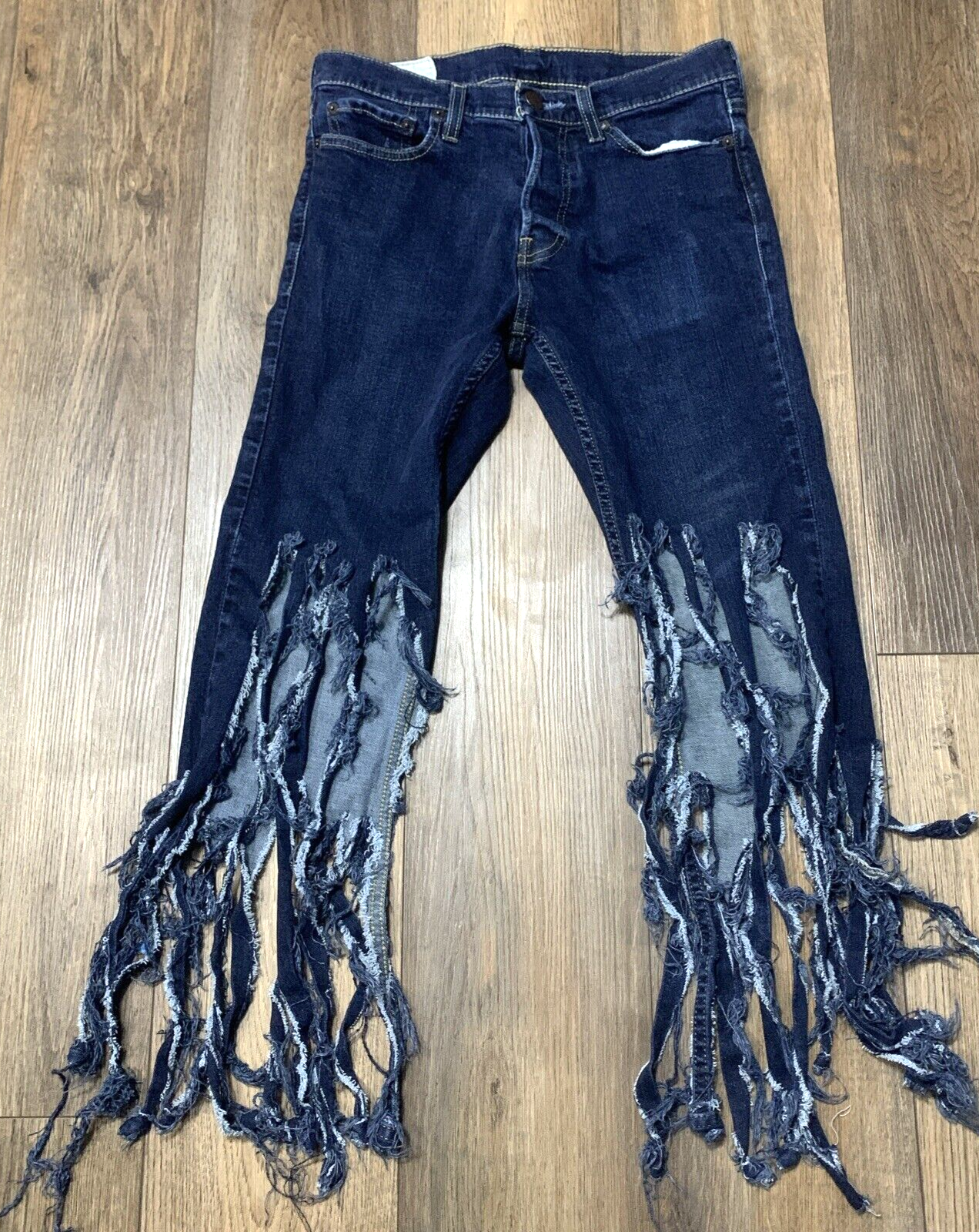 Hollister Skinny Jeans Womens 30x30 Ripped Shredded Distressed Cosplay Halloween-image