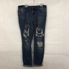 Refuge Women's Ripped Denim Skinny Jeans Size 4