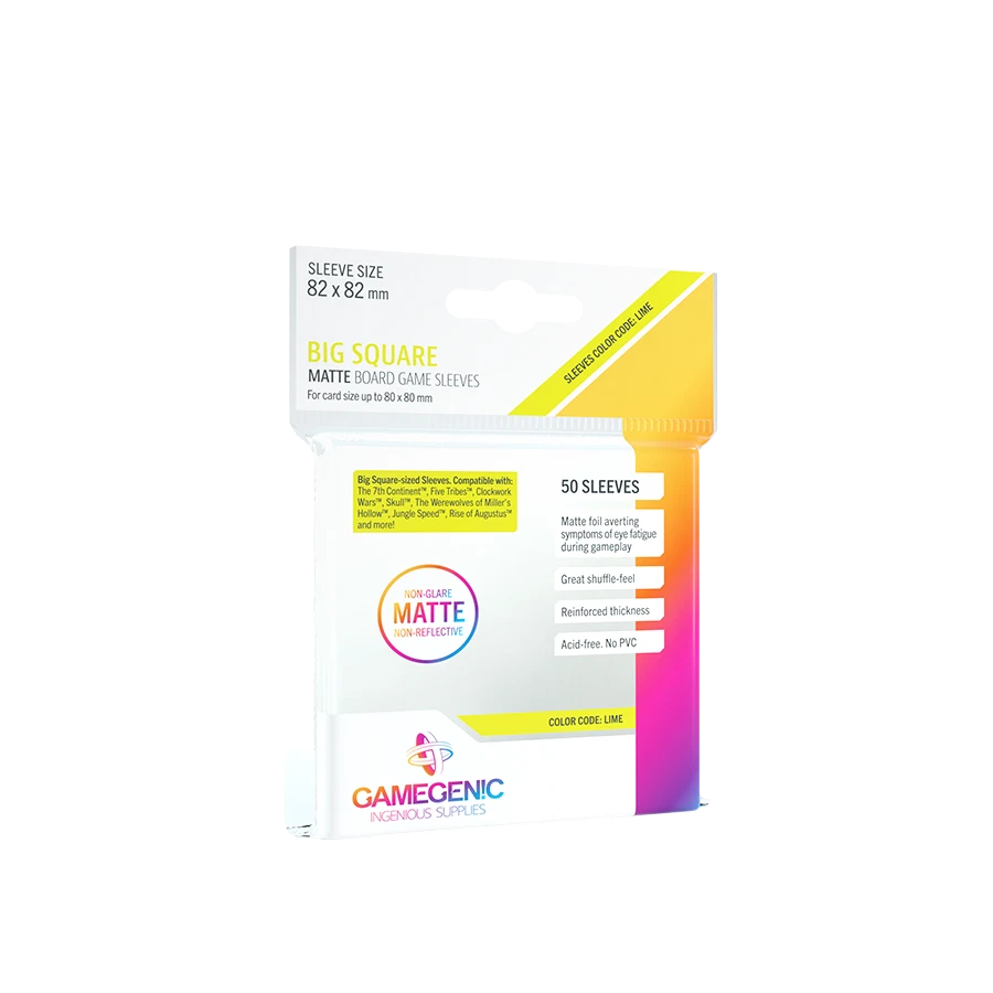 GAMEGENIC (GGN) Big Square: Matte – Lime (82 x 82 mm, 50 Stk.)