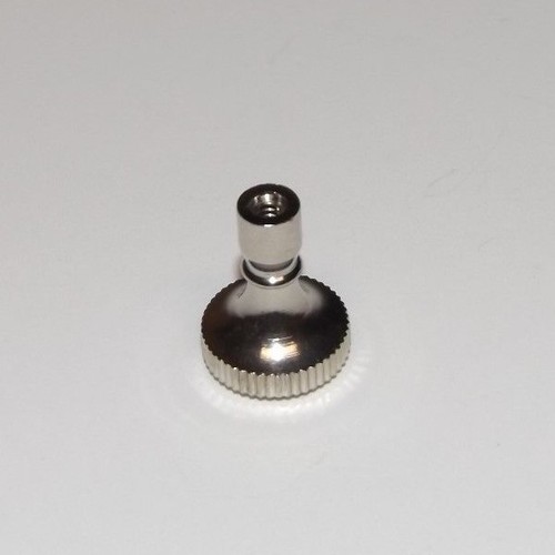 NICKEL PLATED SOLID BRASS KNOB FOR TURN KNOB SWITCH LAMP PART NEW 21007NJB - Picture 2 of 3