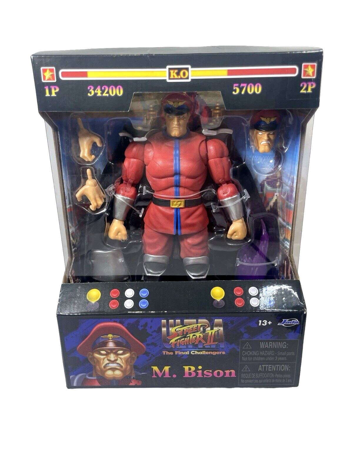 JADA TOYS Ultra Street Fighter II M. Bison 6-Inch ACTION  Figure - NEW IN HAND