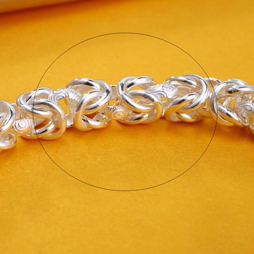 Fine S999 Silver Necklace Man's Women Unique Hollow Dragon Head Chain 22inchL - 第 3/6 張圖片