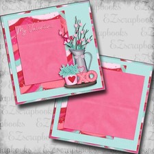 My Valentine NPM - 2 Premade Scrapbook Pages - EZ Layout 5909
