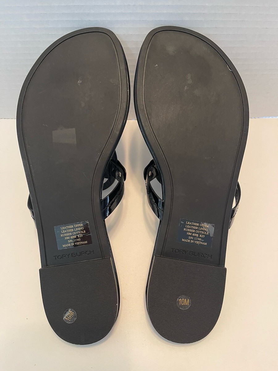 サンダル・ミュール TORY BURCH Black Leather Slippers Mellow studded leather slippers in black - Tory Burch