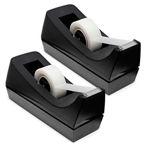 Desktop Tape Dispenser - Non-Skid Base - Weighted Tape Roll Dispenser - Perfe...-image