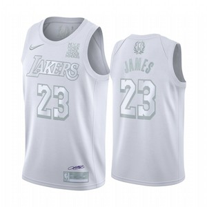 white lebron lakers shirt
