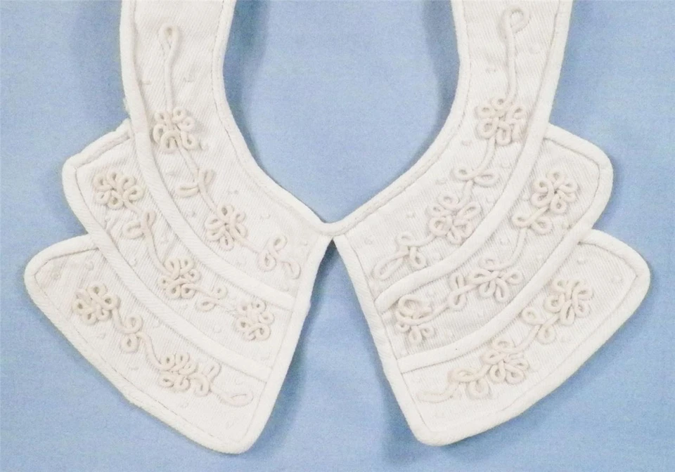 Cuello Victoriano Infantil Pasamantería Borde 3 Niveles Vintage Algodón Hecho a Mano BONITO Foto 2 de 4