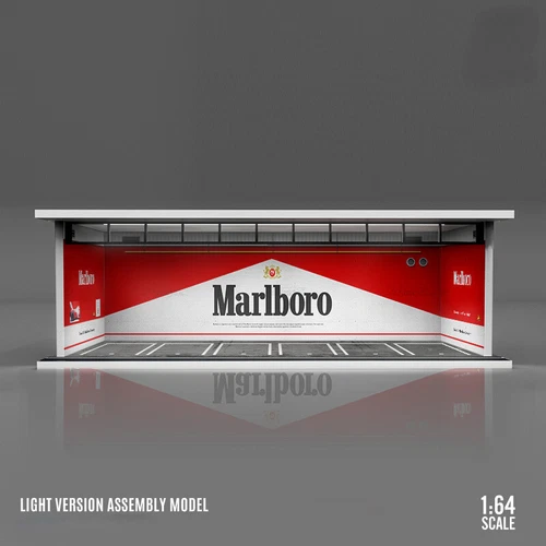 1:64 Diorama Car Garage Model LED Lighting Car Parking Lot Scene Display Model - Picture 6 of 43