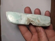 Large Blue Aragonite Natural Druzy Polished Freeform Big Carribean Calcite 