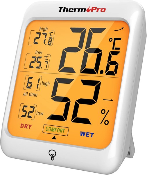 Thermopro TP53 Digitales Thermo-Hygrometer Thermometer Hygrometer, In Weiß-image