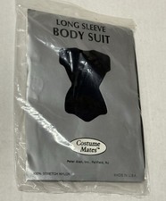 Long Sleeve Body Suit Black Child Small Leotard Costume Mates Unitard Dance New