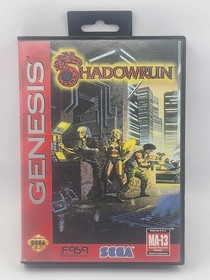 Shadowrun (Sega Genesis, 1994) Complete w/ Manual & Original Case Cib w/ HangTab