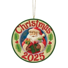 Jim Shore DATED 2025 SANTA WITH GIFTS ANNUAL ORNAMENT 6017308 BRAND NEW
